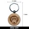 Chimpanzee Primate Ape Engraved Wood Round Keychain Tag Charm